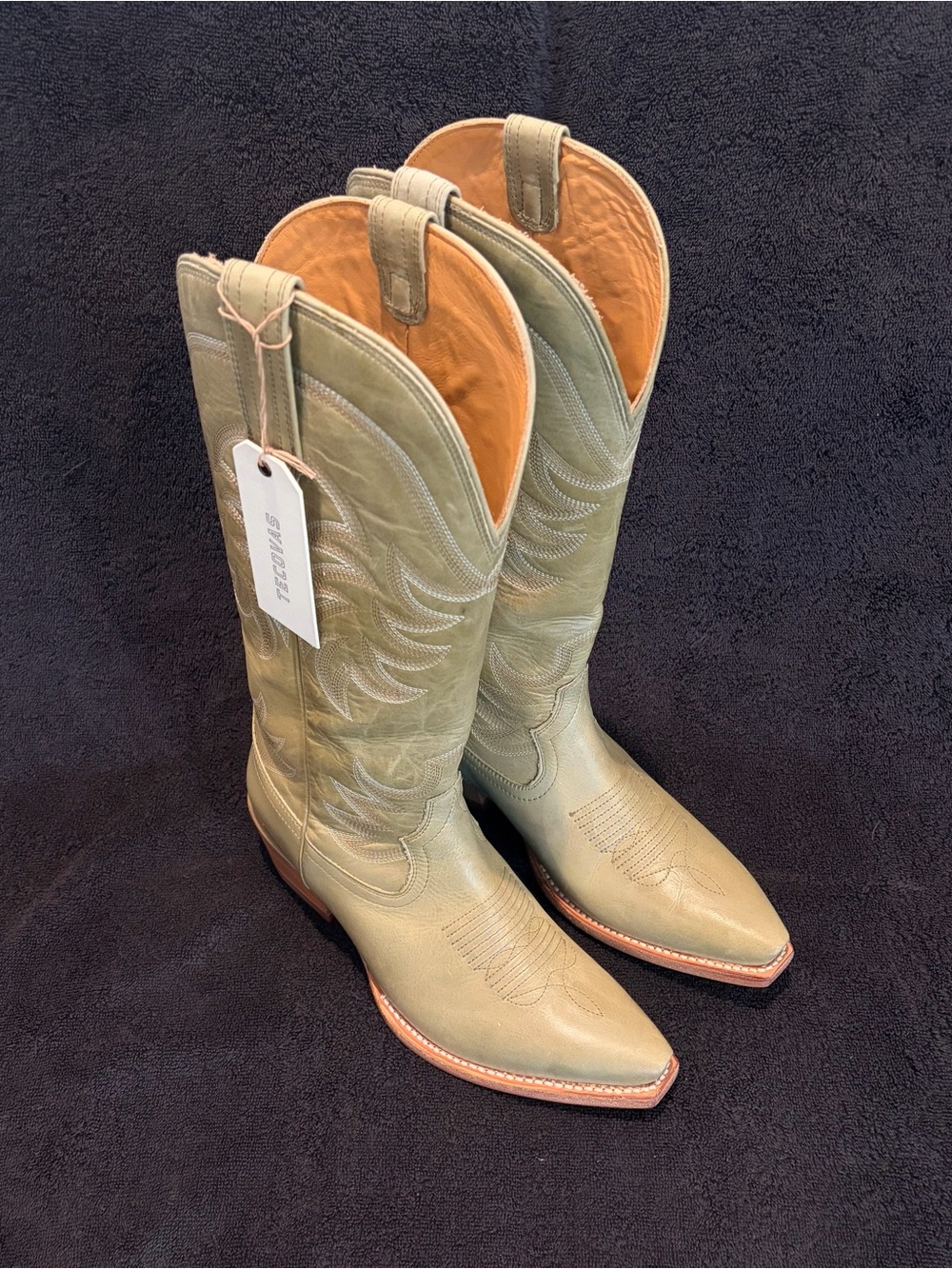 NWT Tecovas The Annie Light Sage Snip Toe Cowgirl Boots 9B